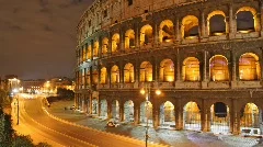 Rome: the Colosseum time lapse night timelapse