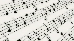 Music Notes on White Looping Background