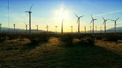 Clean wind energy at dusk