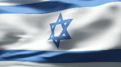 Israeli Flag in wind in slow motion