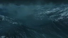 Stormy ocean with lightnings - HD