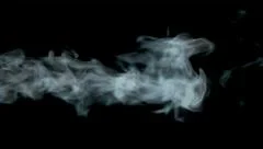 Smoke on black background, high-definition 3d render