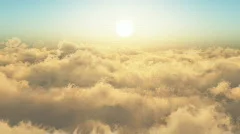 Flying Through The Clouds.Sunrise. Looop