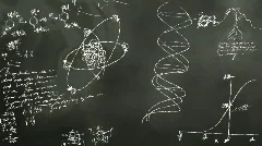 Math and Science Blackboard Scribbling HD