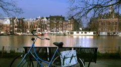 Amsterdam canal with bike (HD)