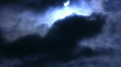 Time Lapse Moon and Clouds 09 x5 Loop
