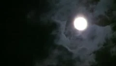 Full moon and clouds at night timelapse
