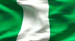 Textured NIGERIA cotton flag with wrinkles and seams