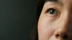 Korean woman's eyes, looking up