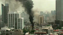 CITY STREET BURNING Riot On Fire War Terrorist Bomb Blast Bangkok in Flames 2010