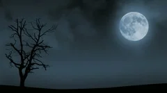 Loopable full moon night background
