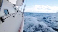 Sailing through waves (HD)