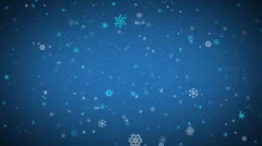 Blue abstract Christmas new year background with white snowflakes