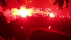 Riots at night