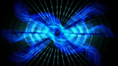 Blue swirl gear laser lights,energy tech,radiation science,pulse fans wind.