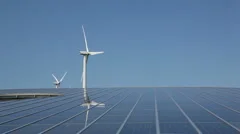 Solar panel array and wind energy 