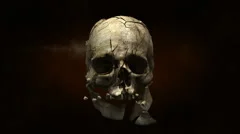 Exploding skull with bullet in slow motion