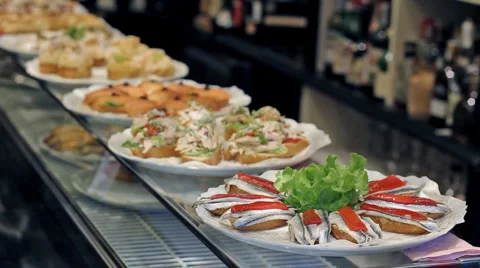 0015 Pintxos HD30 Stock Footage