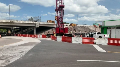 0015RedCraneConstructon Stock Footage 339983251