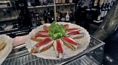 0016 Pintxos HD25 Video stock 4884848