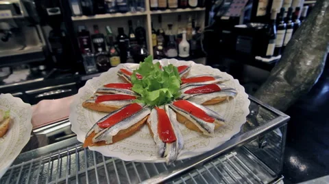 0016 Pintxos HD30 Video stock 4884876