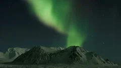 Northern Lights - Arctic winter mountain landscape