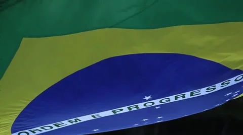 002 Brazilian Flag Stock Footage 37782702