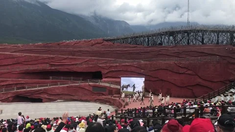 002 Impression Lijiang Cultural Performance Yunnan China Stock Footage 337936988