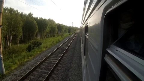 002 from the train window Stock Footage 80122385