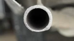 Exhaust pipe close up