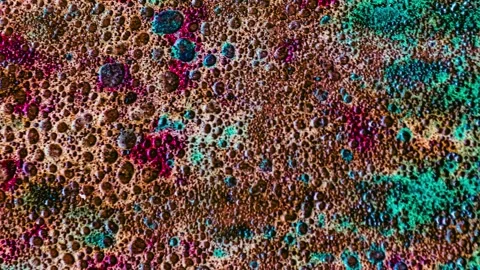 002_Abstract textured background with colorful bubbles.mp4 Stock Footage 344815493