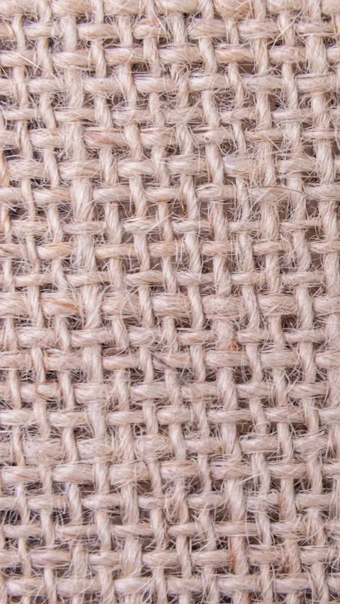 002_Rough burlap fabric texture close up.mp4 Stock Footage 345539804