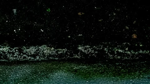 002_Wet pavement texture close-up.mp4 Stock Footage 345657037