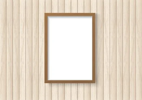 003-frame-with-wood-background Stock Illustration