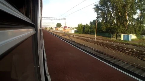 003 from the train window Stock Footage 80122417