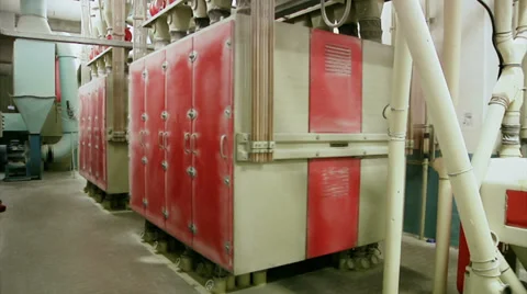 0034 Flour plansifter in a mill Video stock 30689814