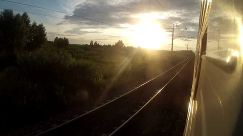 004 from the train window Stock Footage 80122460
