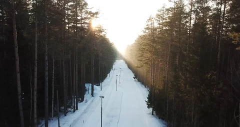 007 Helicopter Takeoff Up Air Clouds Sky Fog Forest Stock Footage 105177336