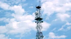 Telecommunication Tower Among The Clouds