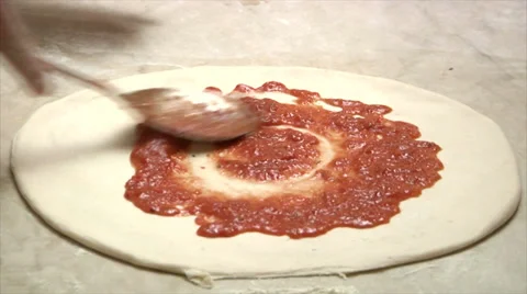 0075 Chef making pizza Stock Footage 31036316