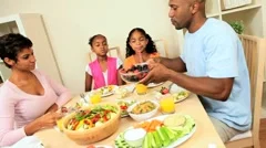 Young African American Family Healthy Eating