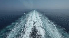 Ocean wake smoke behind large ship P HD 1288