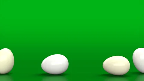 0078 eaEggs on gradient background. Eggs fall in to the frame, you can Stock Footage 125448802