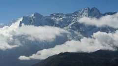 Fast moving clouds in Himalayas Nepal