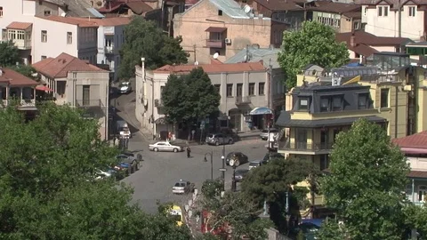 008 Tbilisi Old Town Stock Footage 80122307