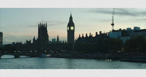 008 Twilight Ariel View over the River Thames towards Westminster Stockbeeldmateriaal 321399436