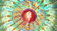 Stained Glass with Kabbalah tree symbol (HQ 1080p Seamless Loop)