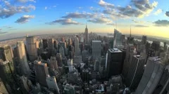 NYC Day Night Timelapse Manhattan Empire State Building Fisheye 24 Seamless Loop