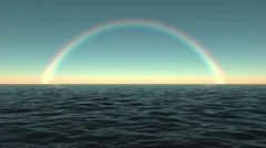 The sea / ocean and a rainbow