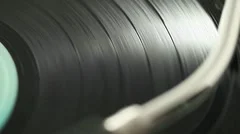 Vinyl on turntable - close up